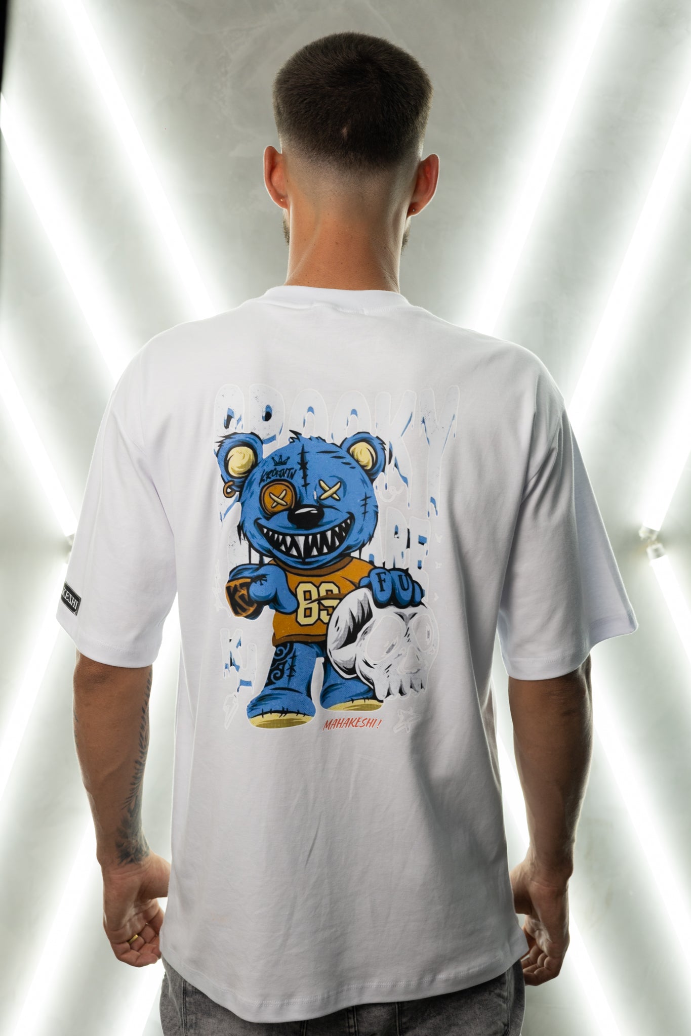 Oversized Bear Blue Skull