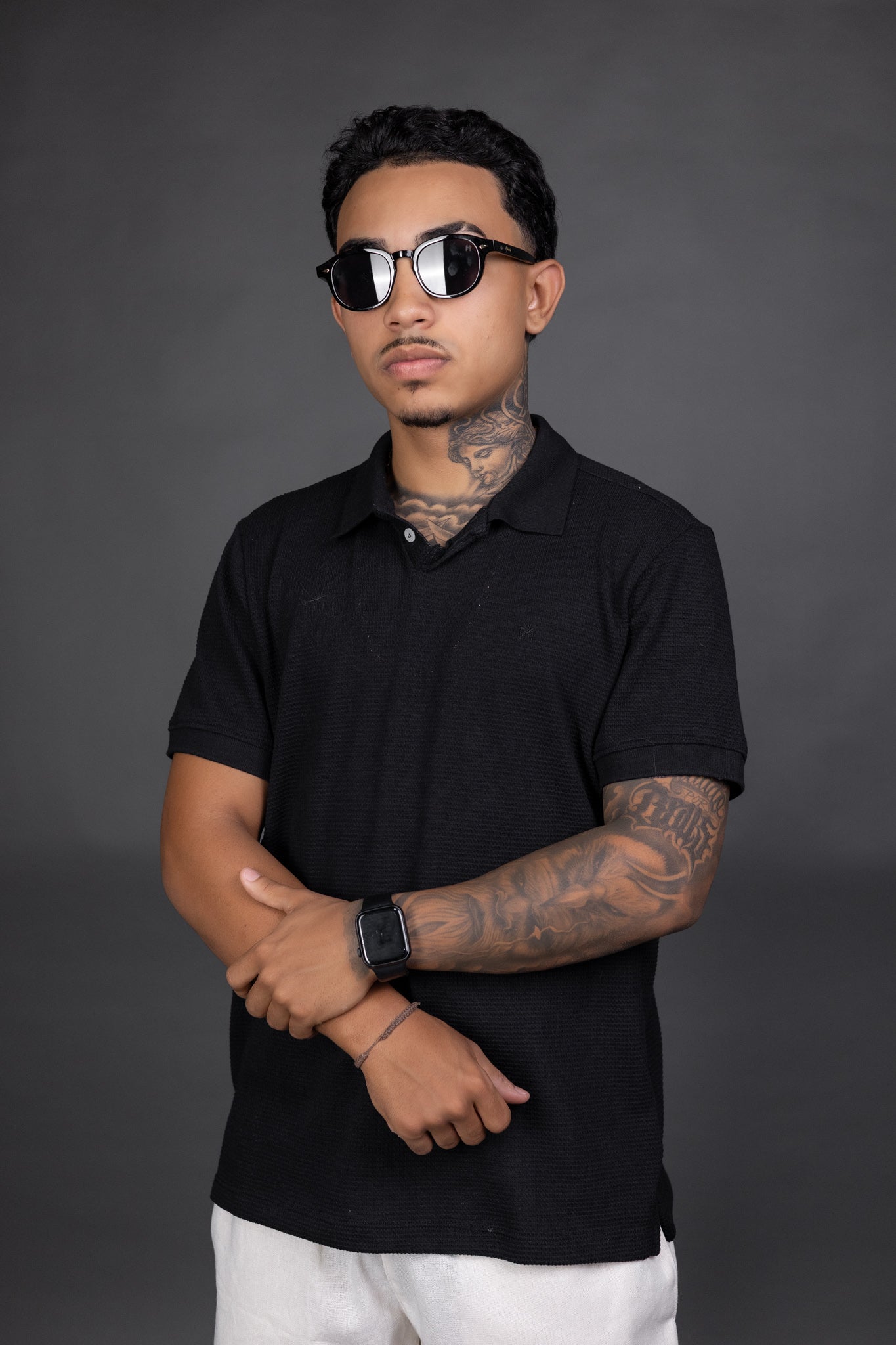 Camisa Polo Tricot Preta