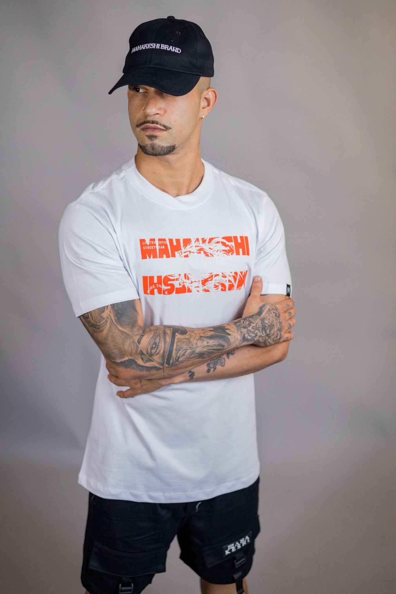 Camisa Long Line Skull Fire