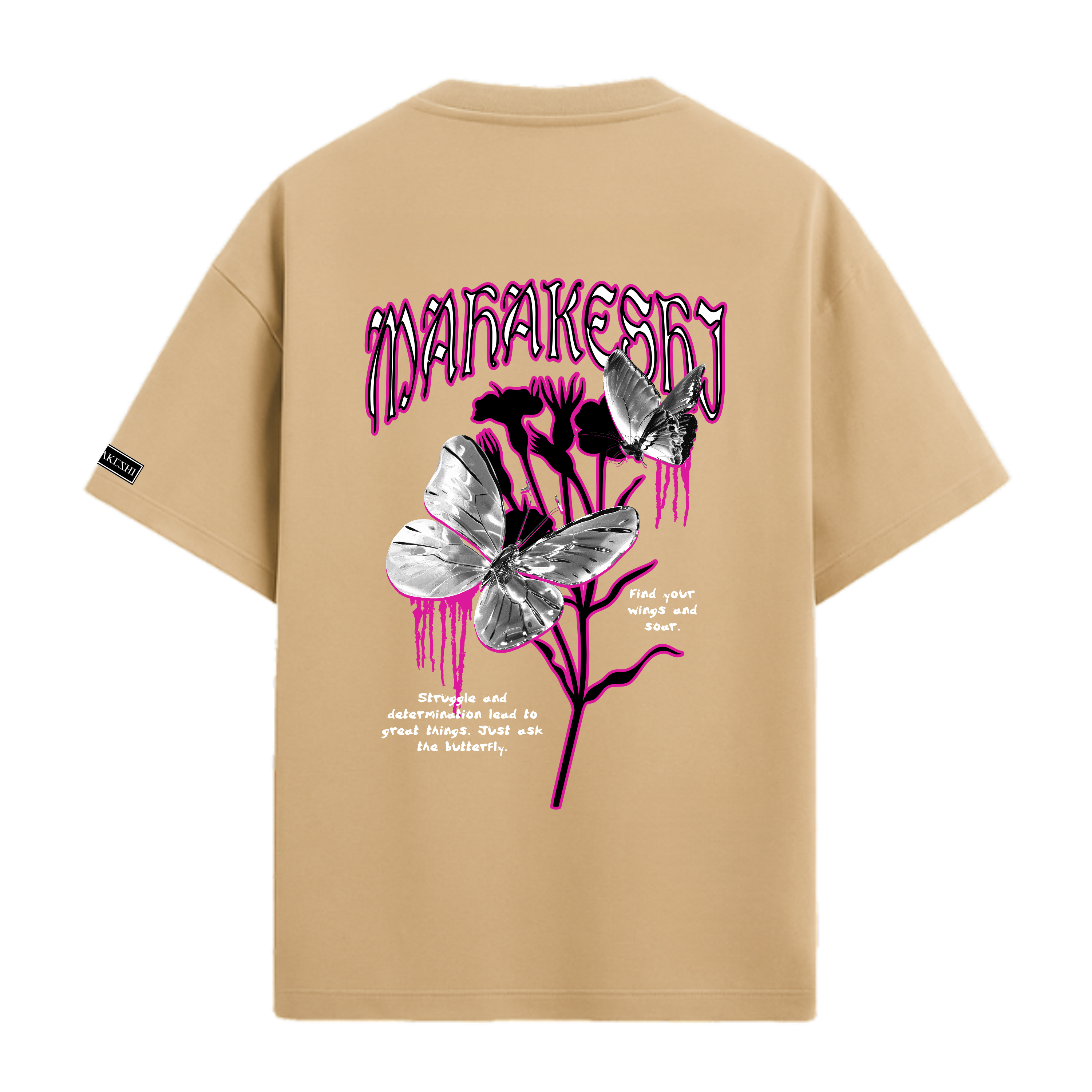 Oversized Butterflies and Flowers