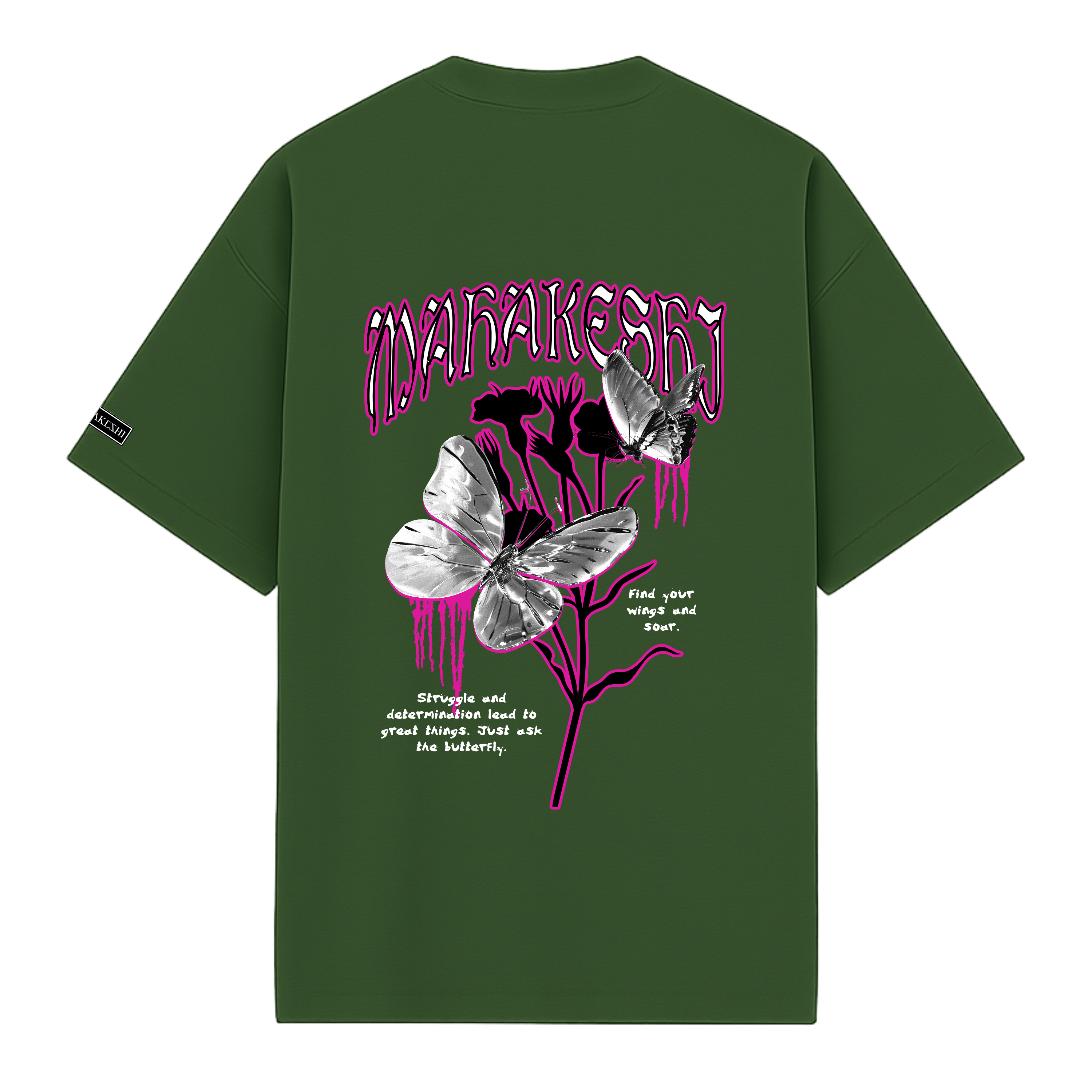 Oversized Butterflies and Flowers
