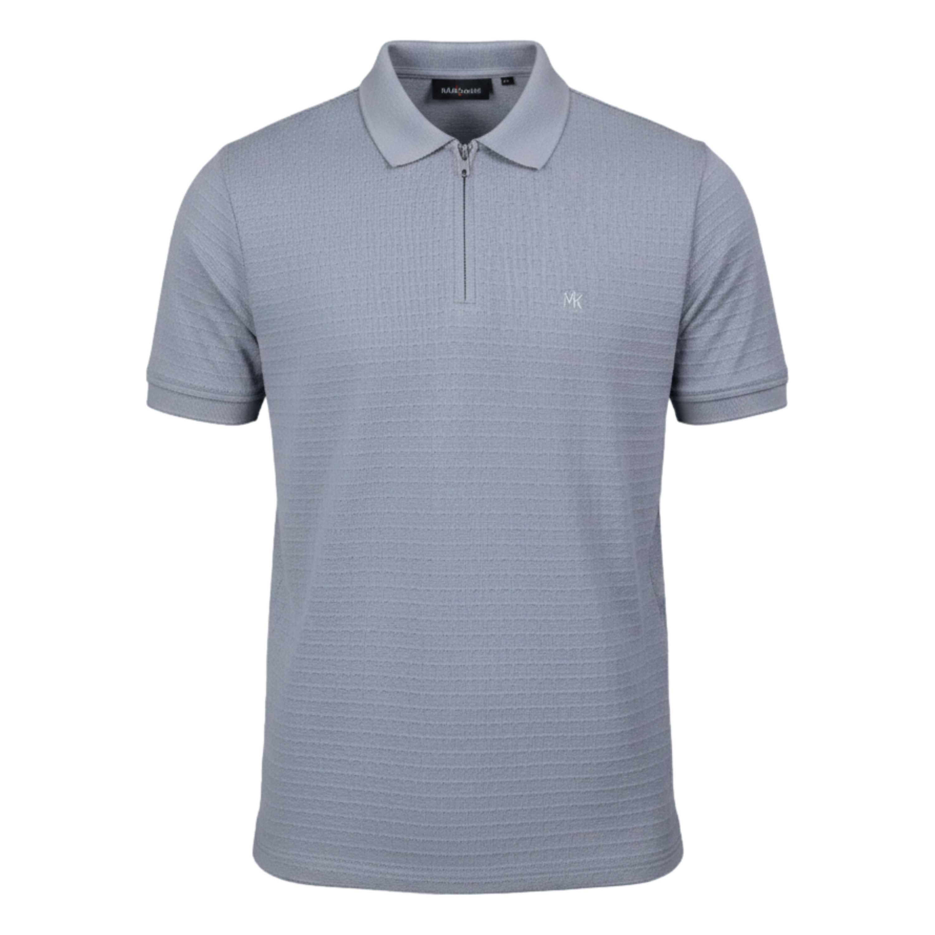 Camisa Polo Text Quadriculada Azul