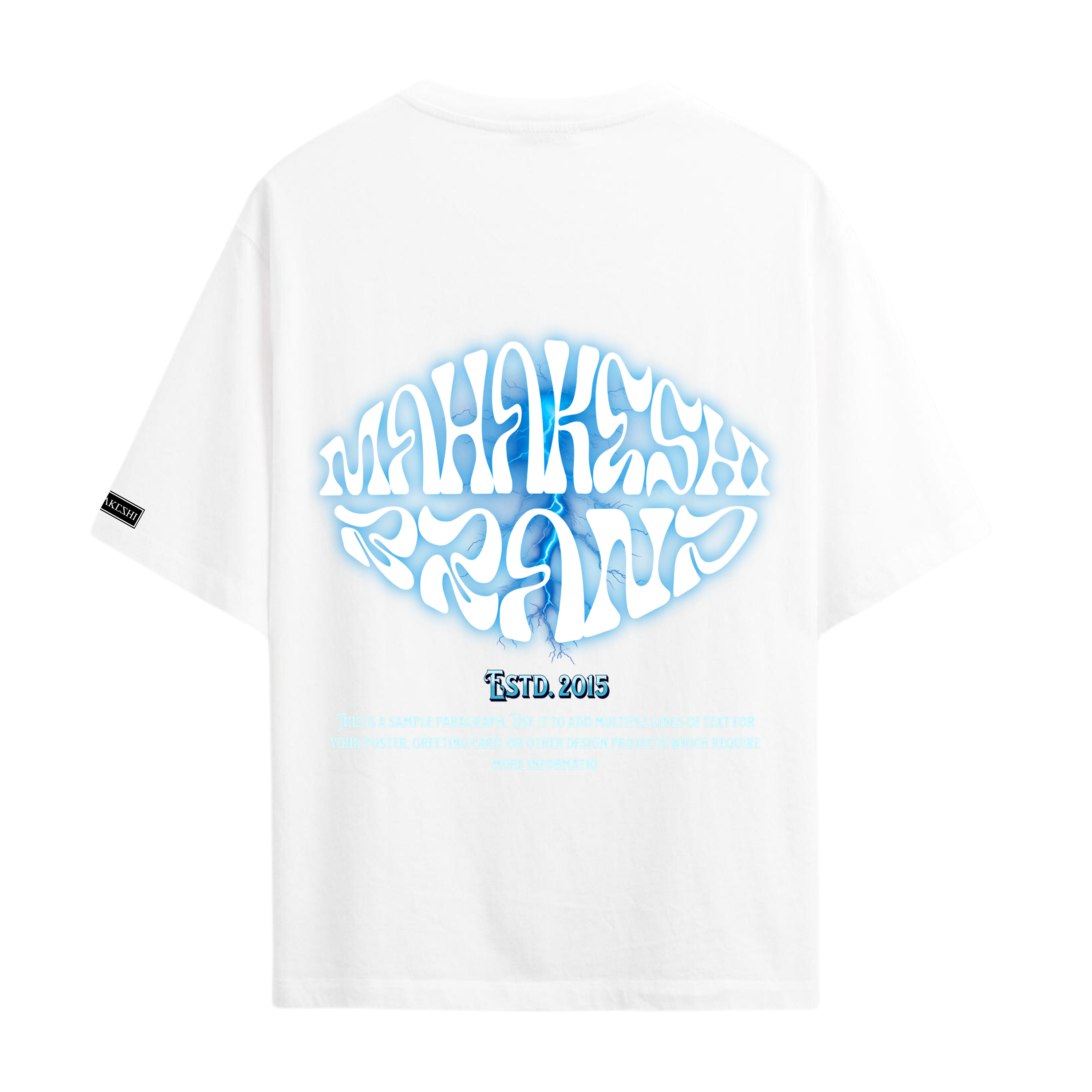 Oversized White Blue