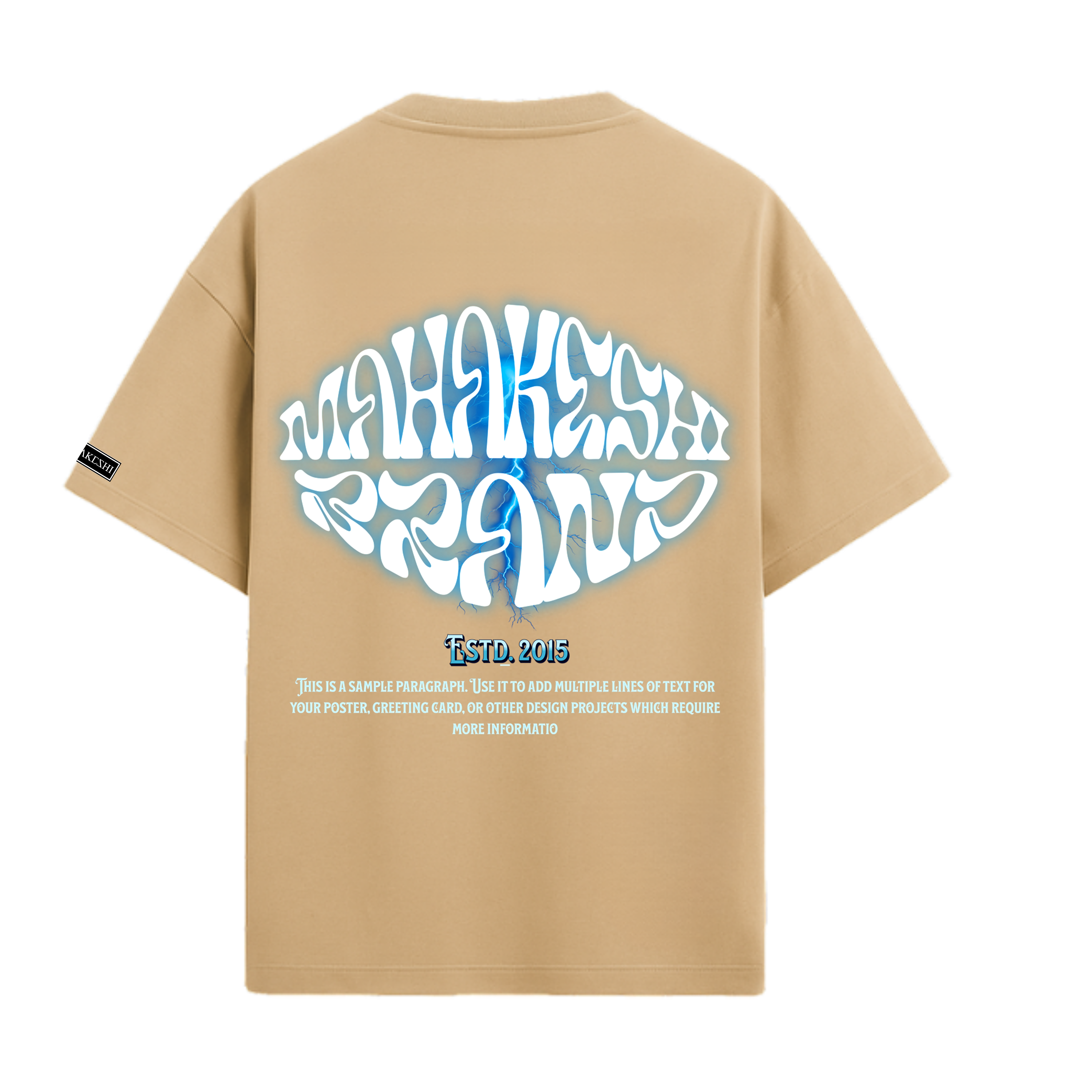 Oversized White Blue