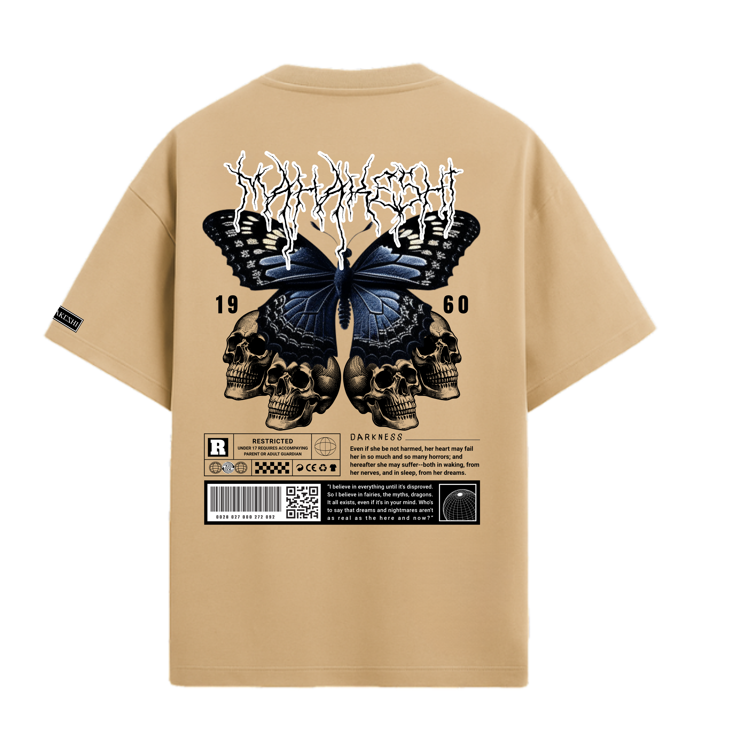 Oversized Skull Butterfly