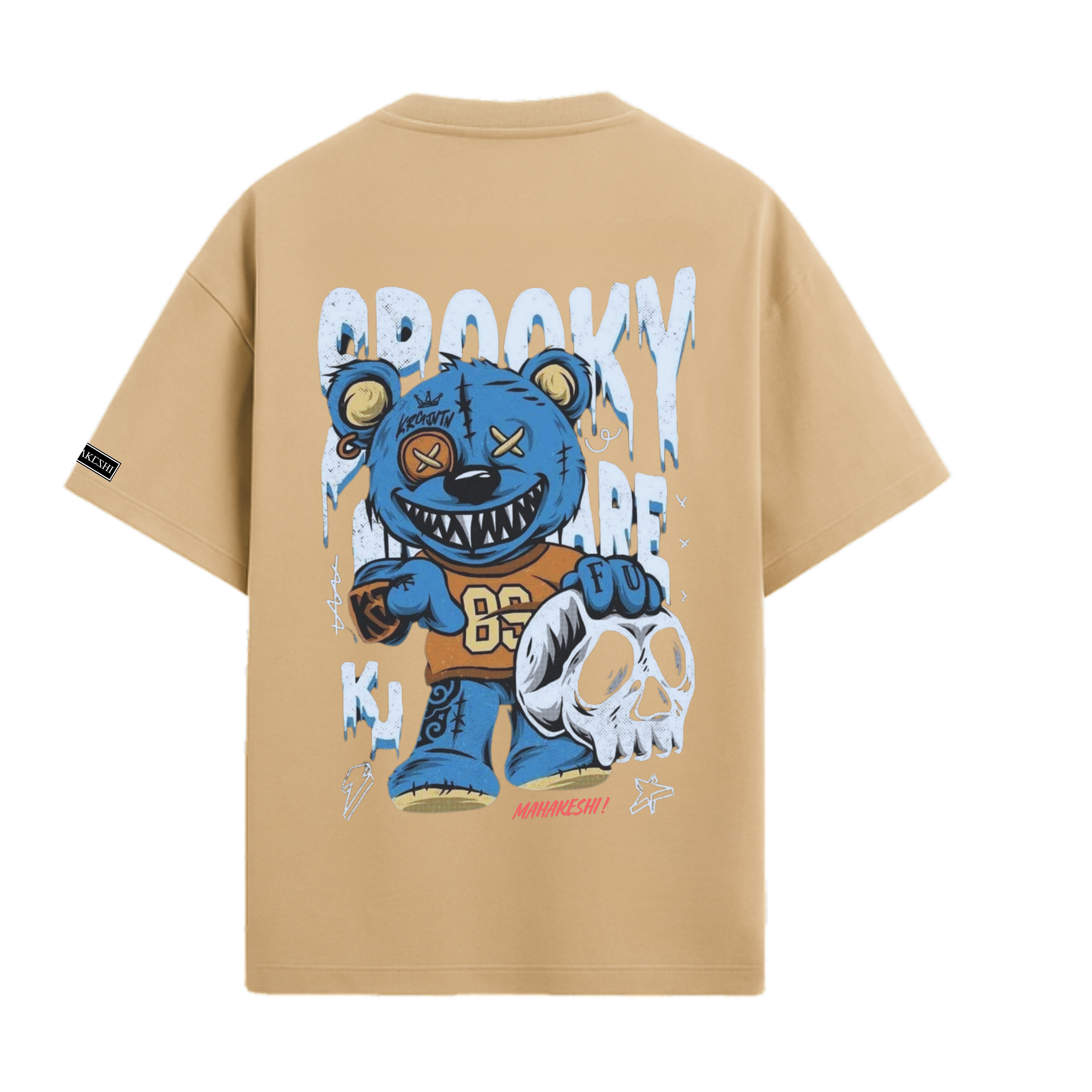 Oversized Bear Blue Skull