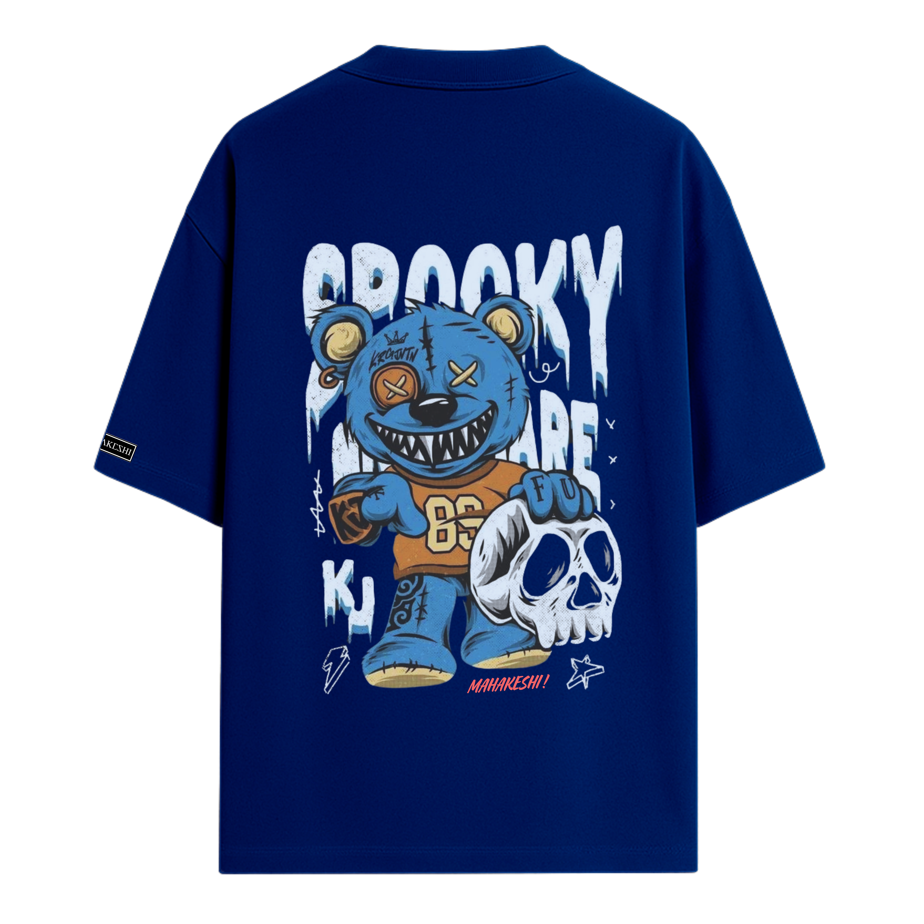 Oversized Bear Blue Skull