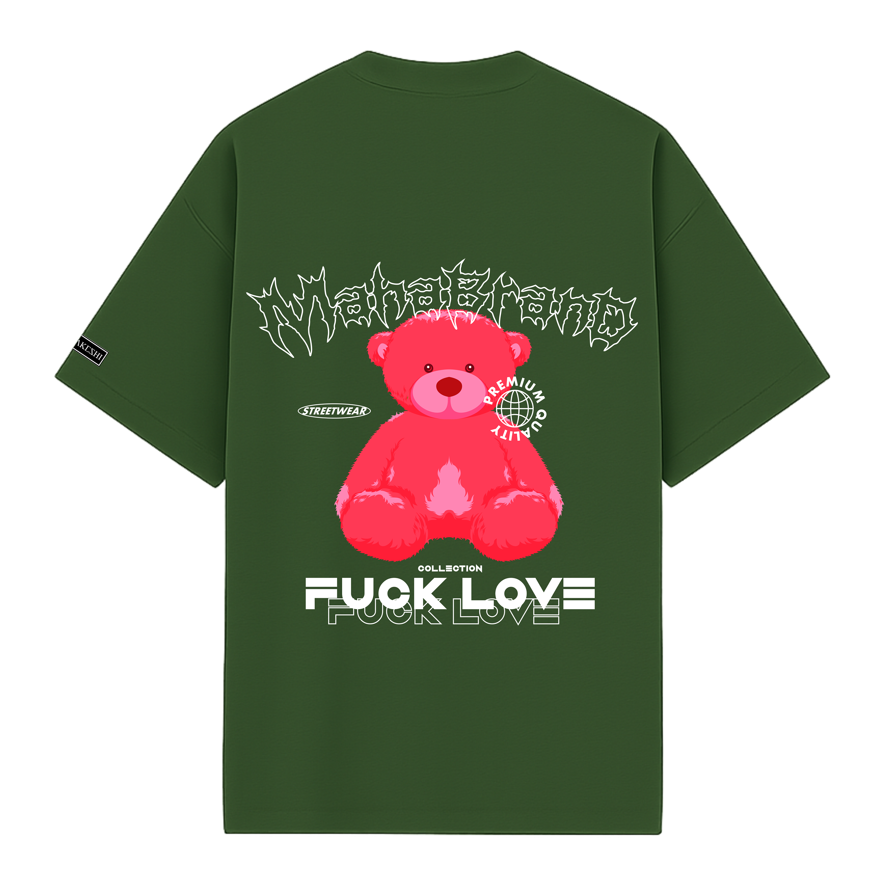 Oversized Bear Pink White