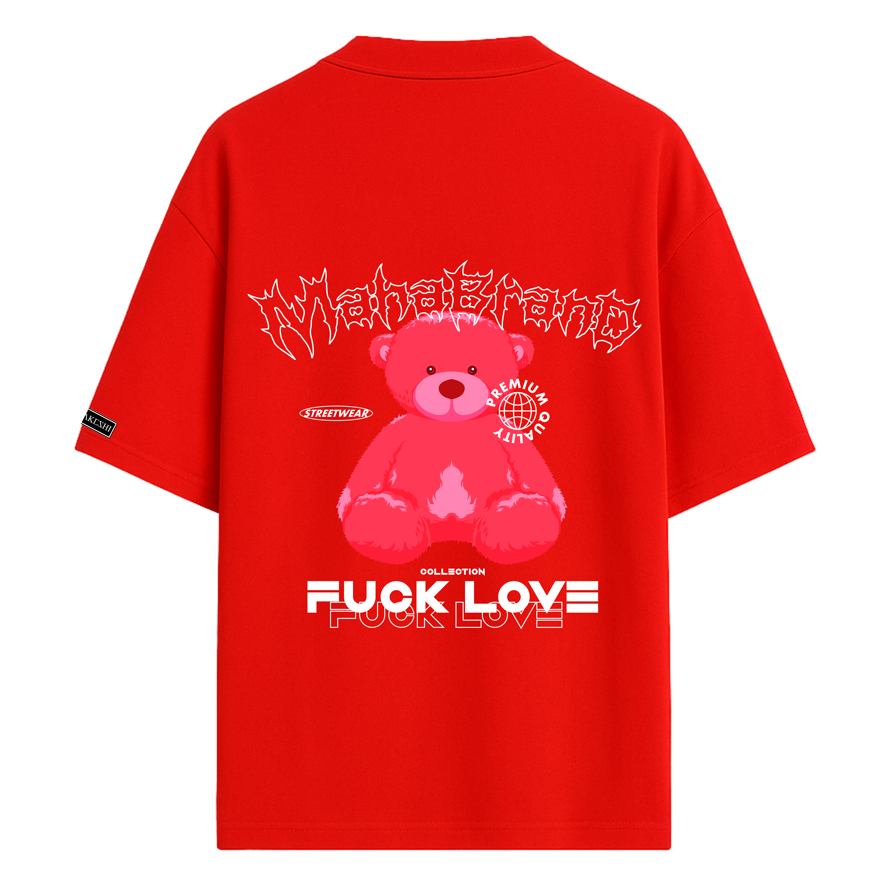 Oversized Bear Pink White