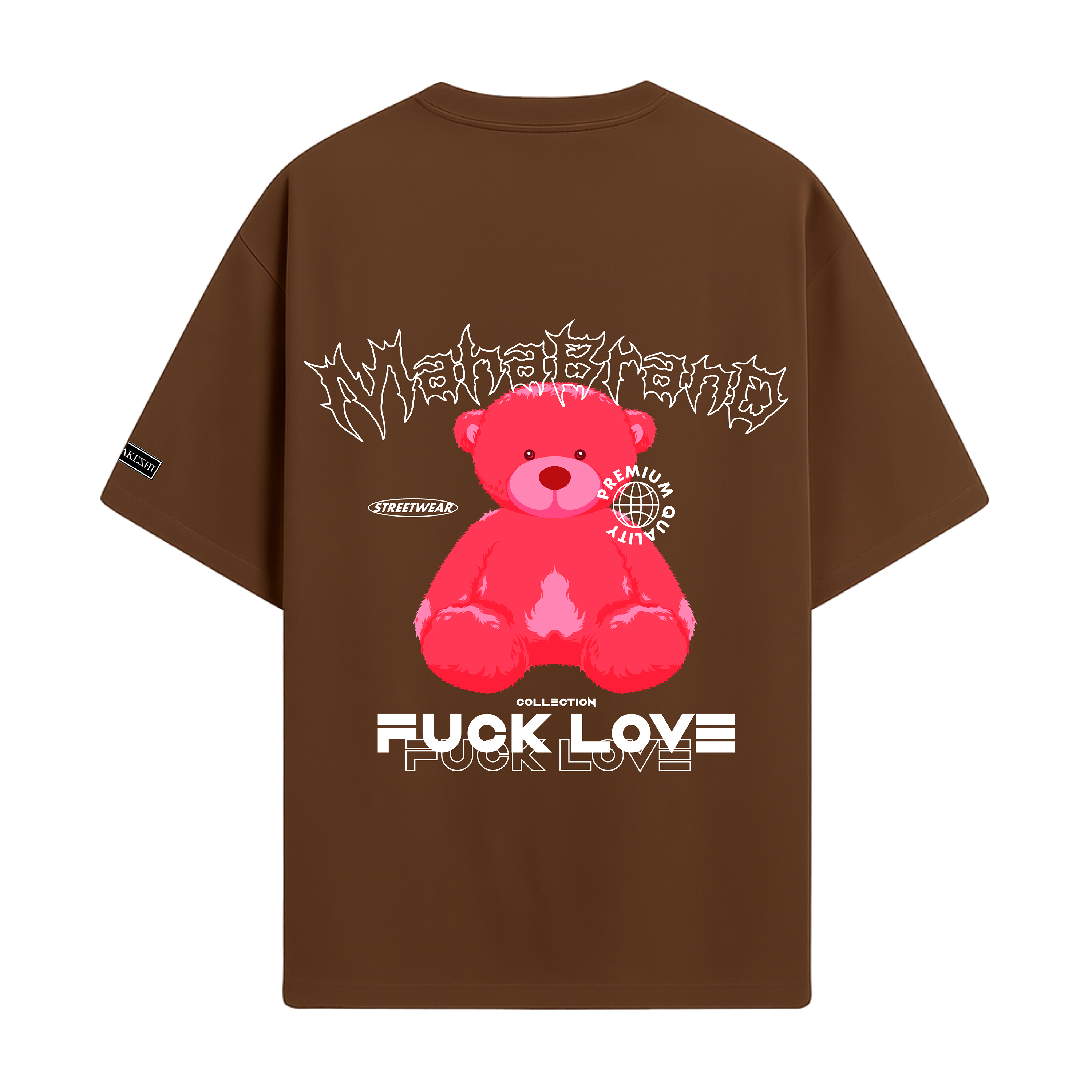 Oversized Bear Pink White