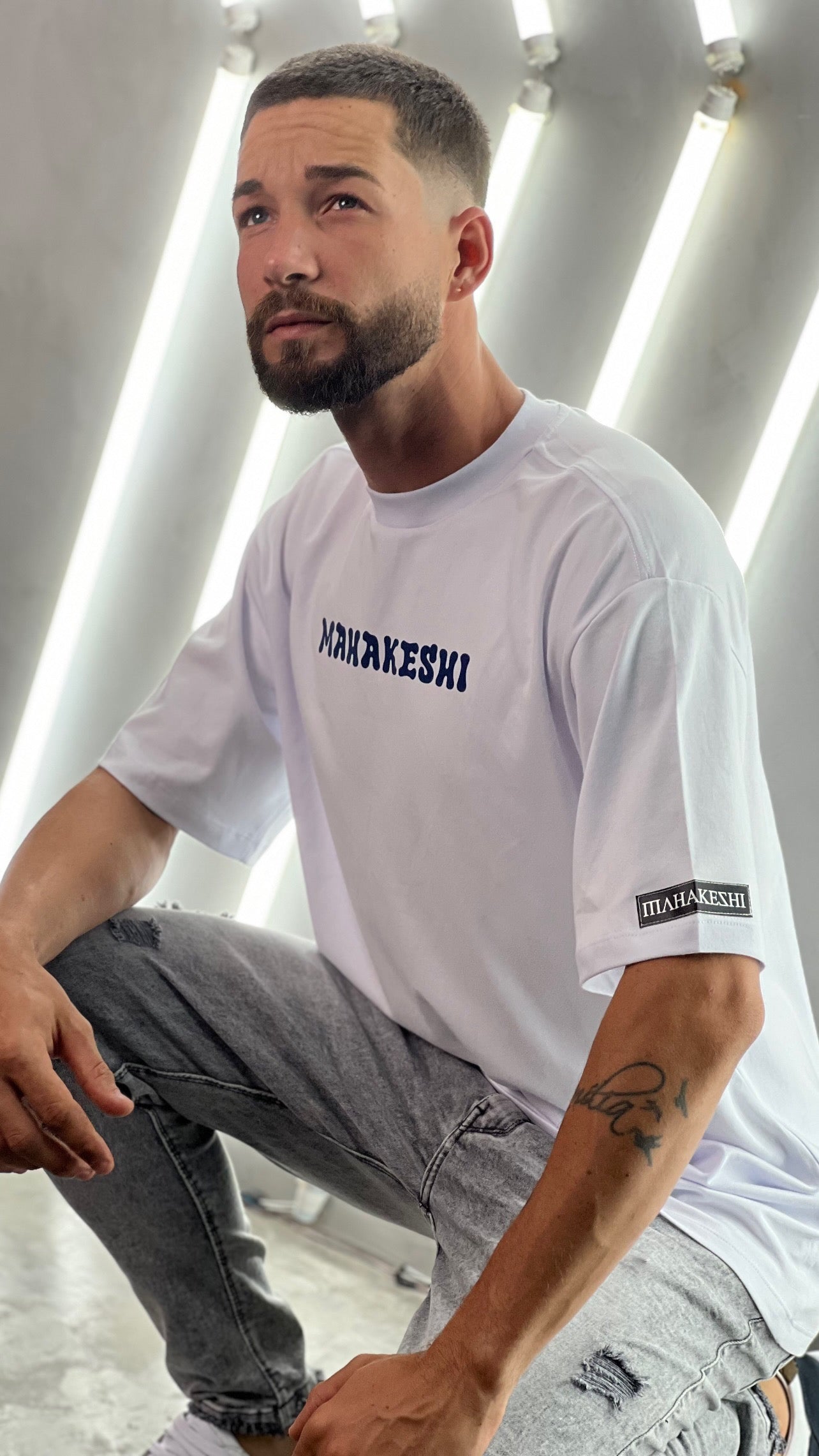 Oversized Brand Blue And Red