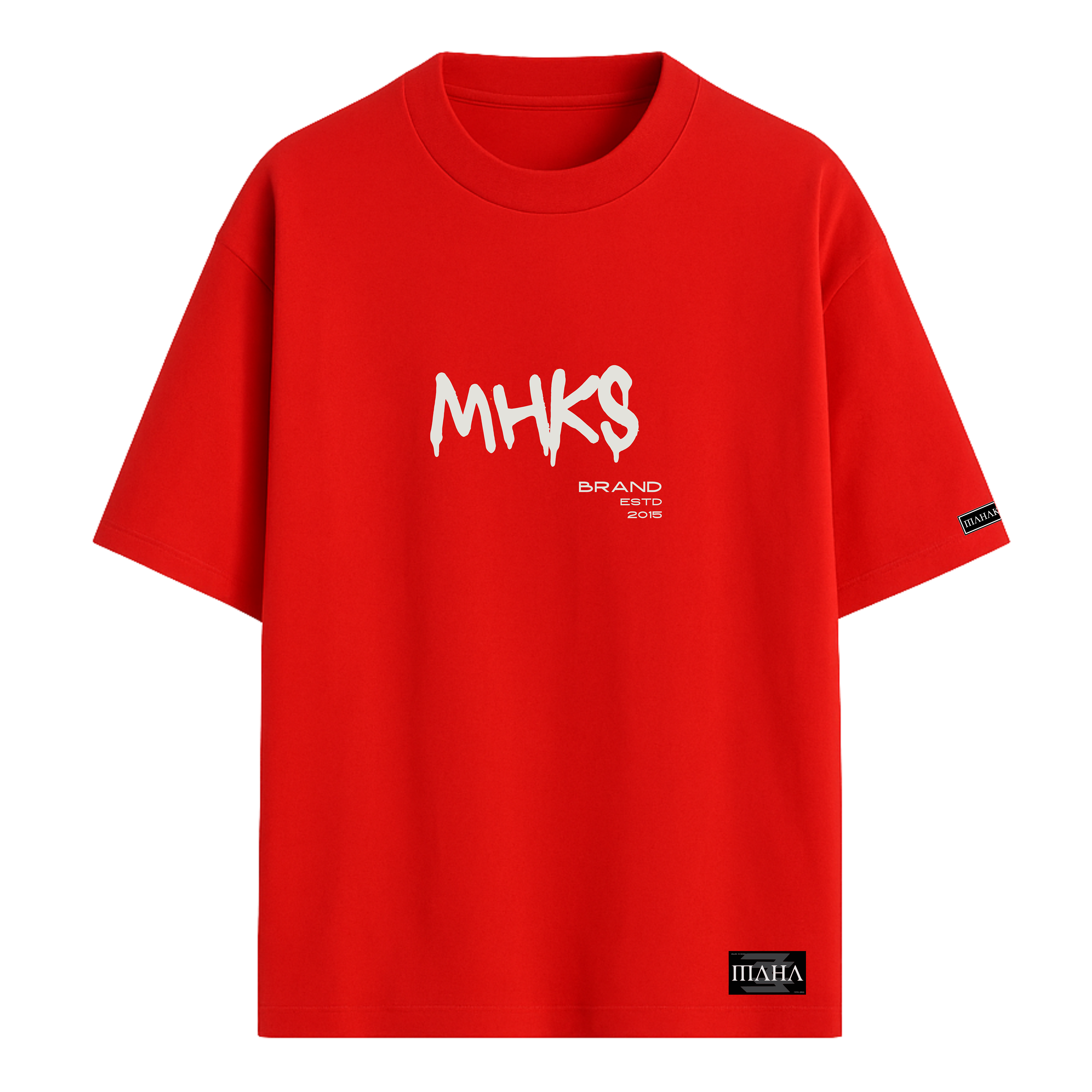 Oversized Black Line Red