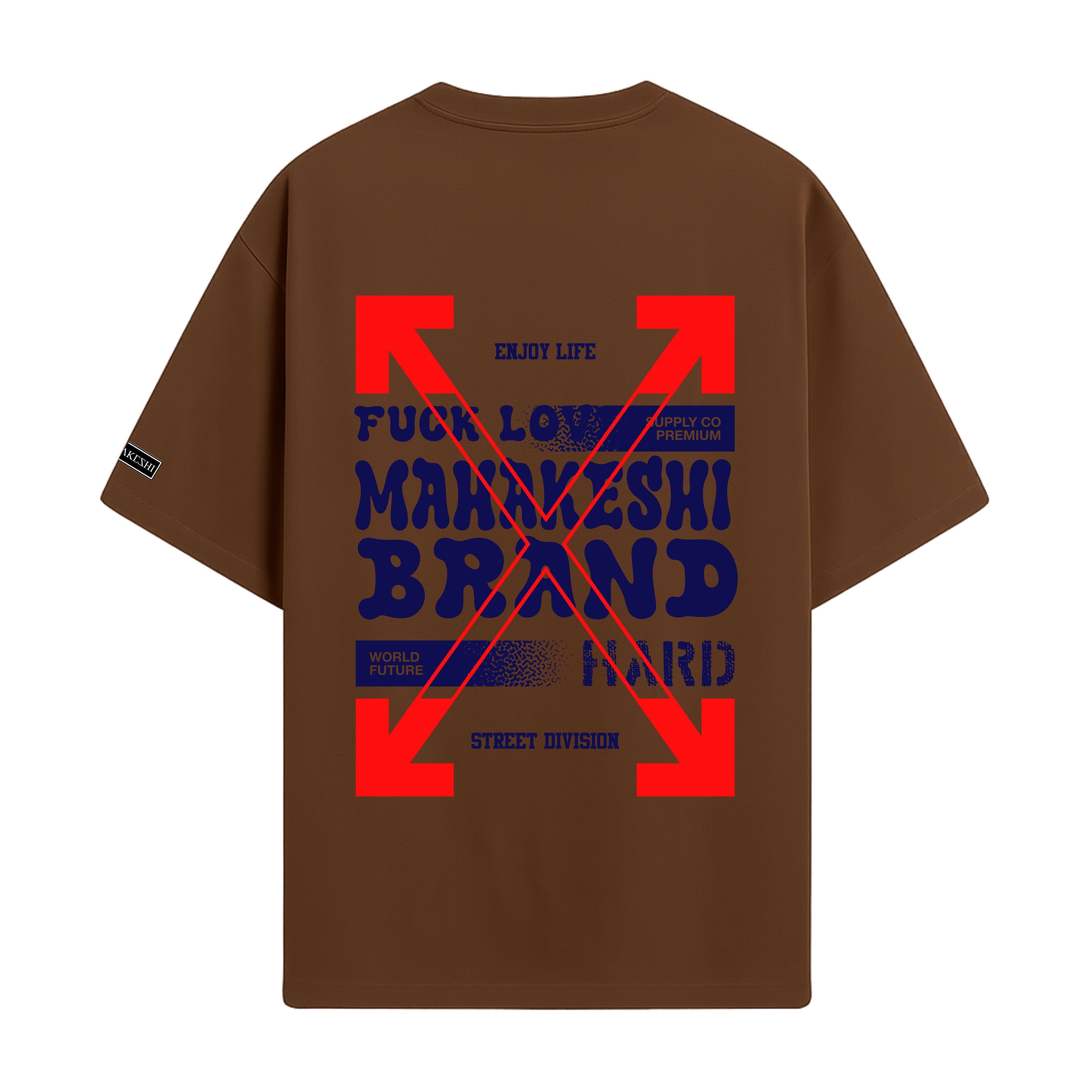 Oversized Brand Blue And Red