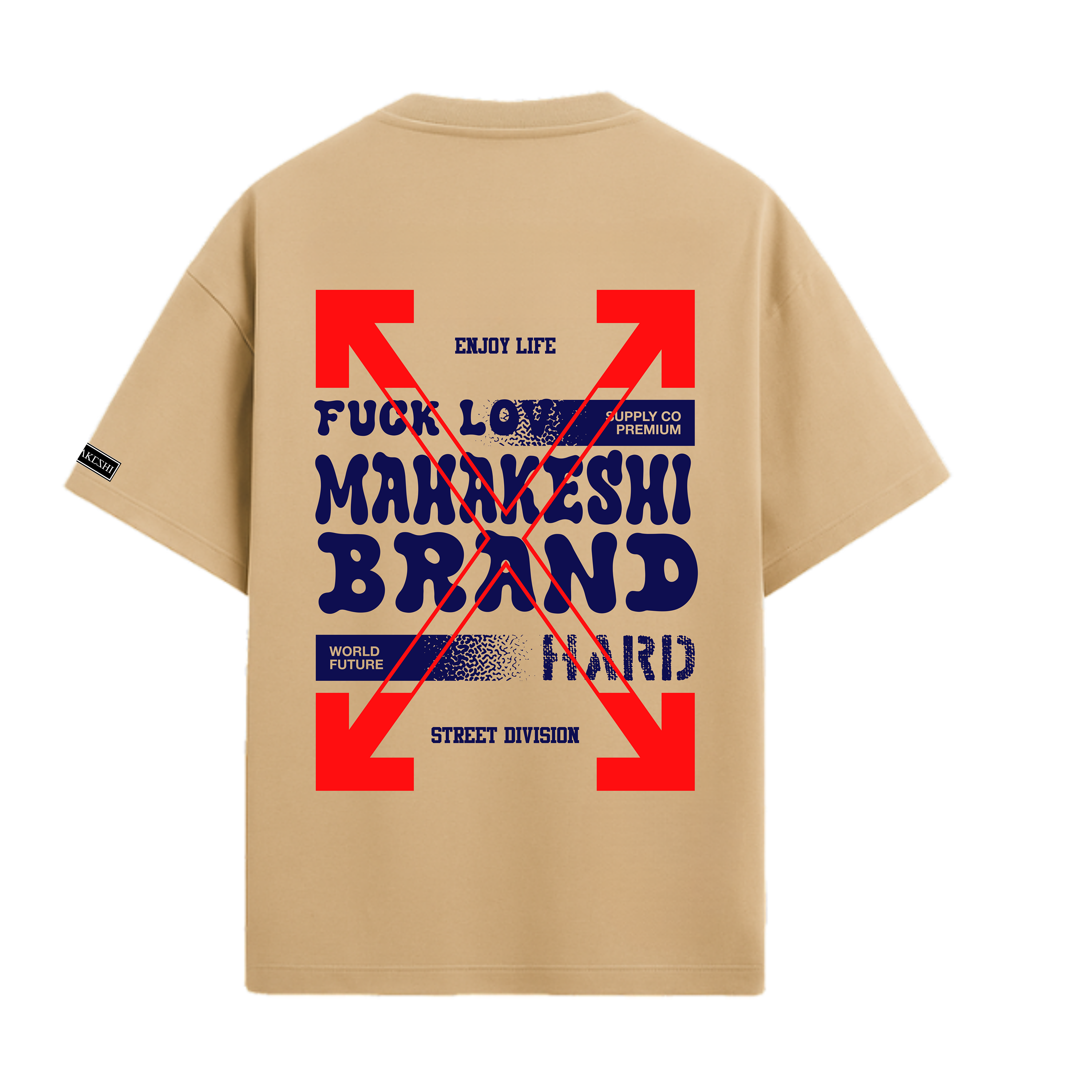Oversized Brand Blue And Red