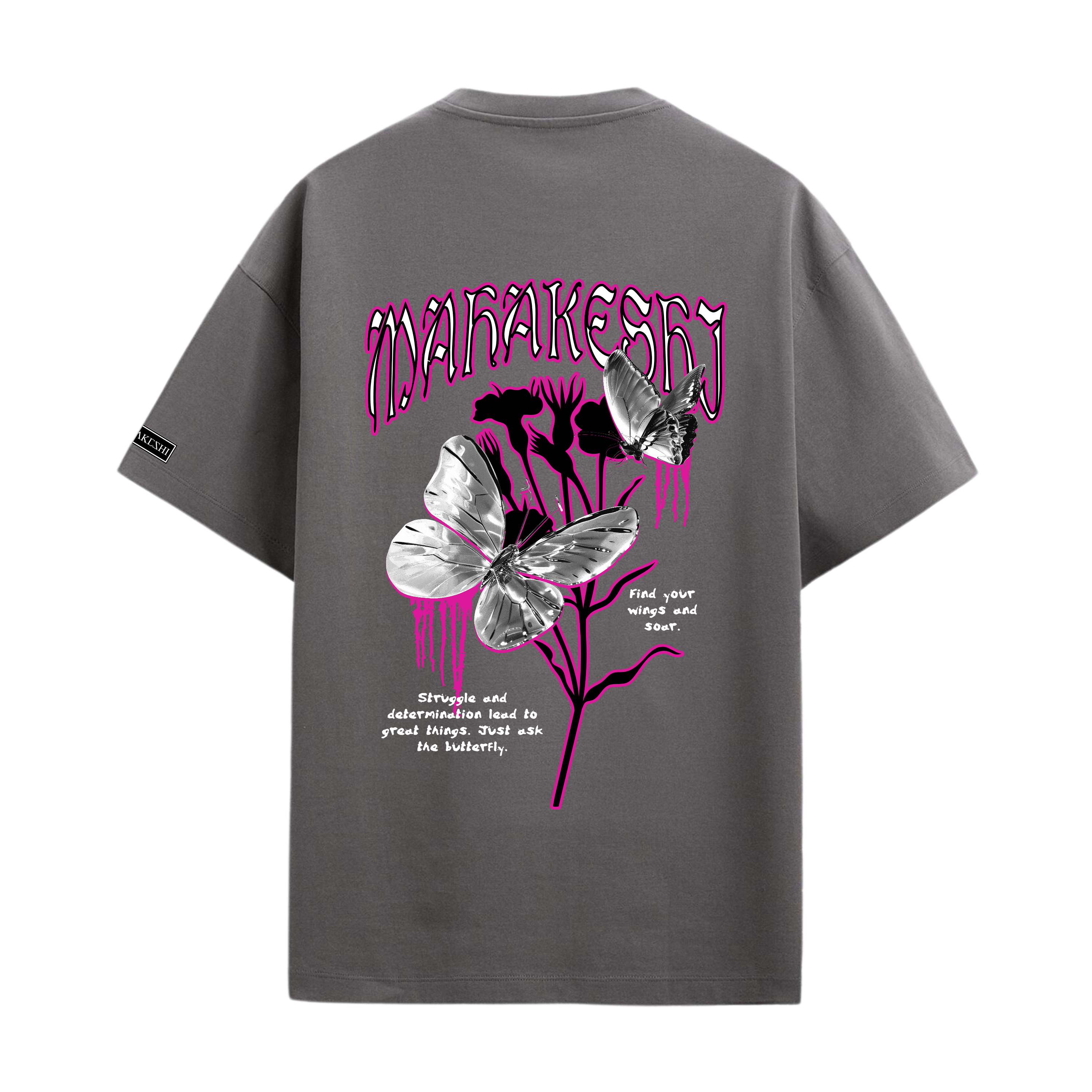 Oversized Butterflies and Flowers