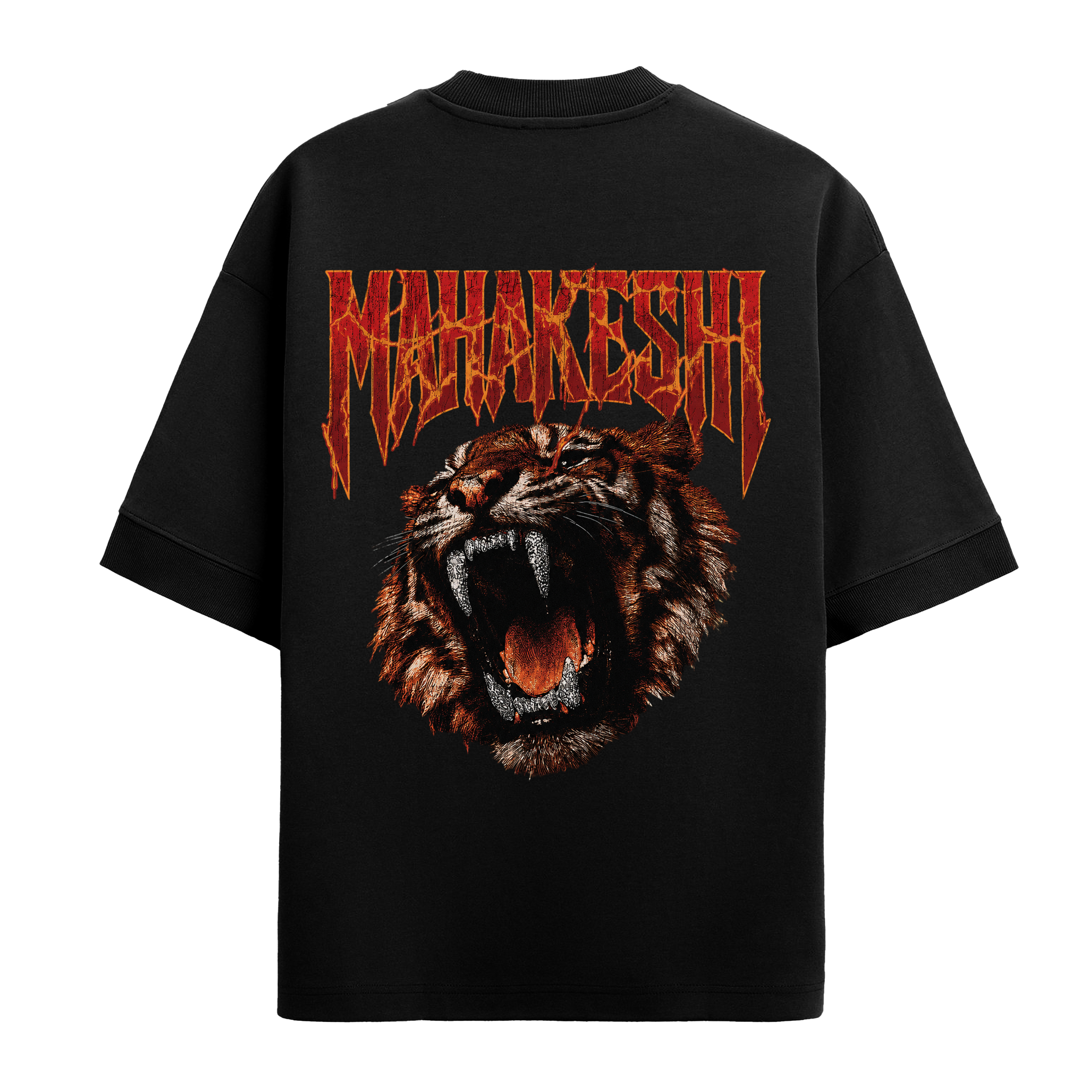 Oversized Tiger On Fire