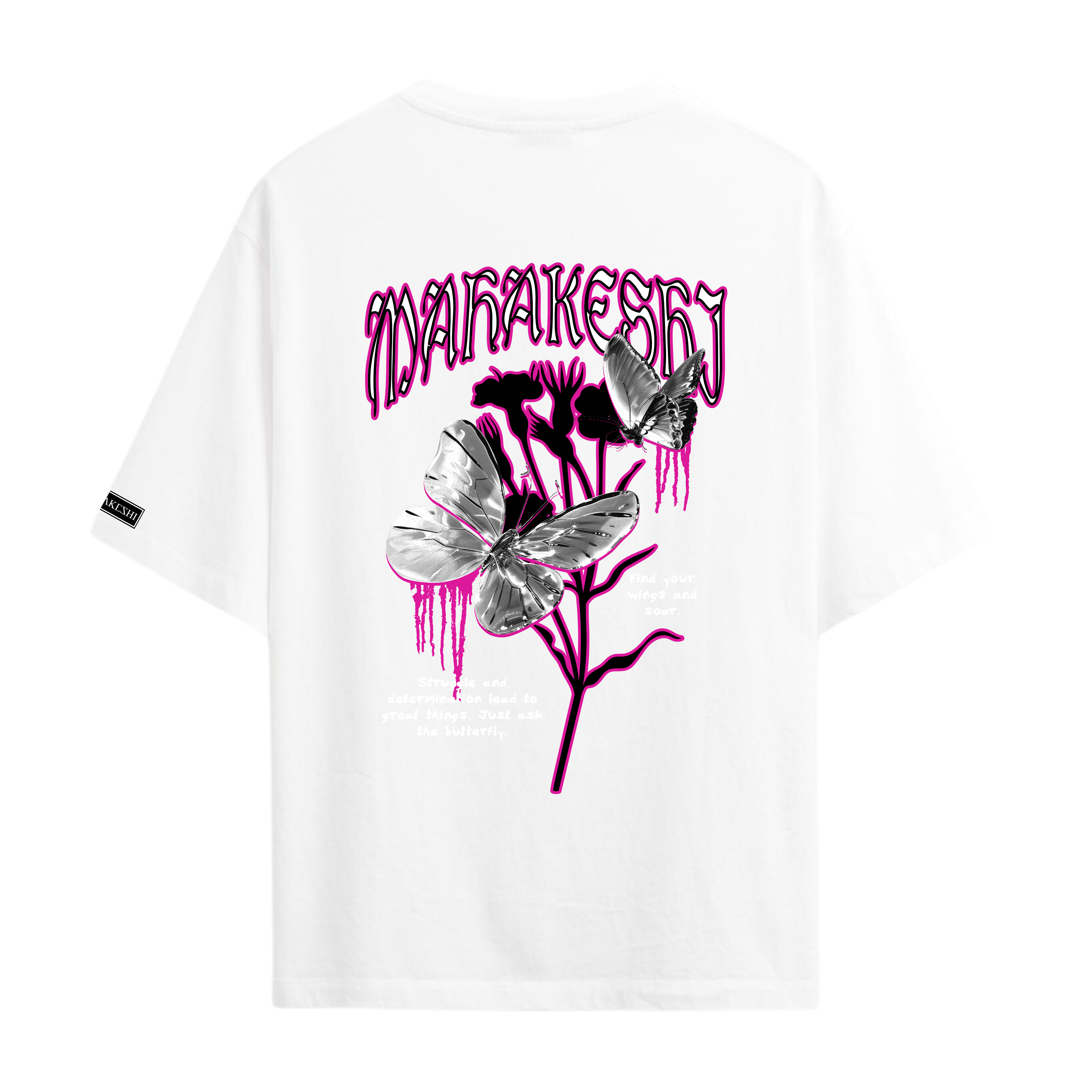 Oversized Butterflies and Flowers