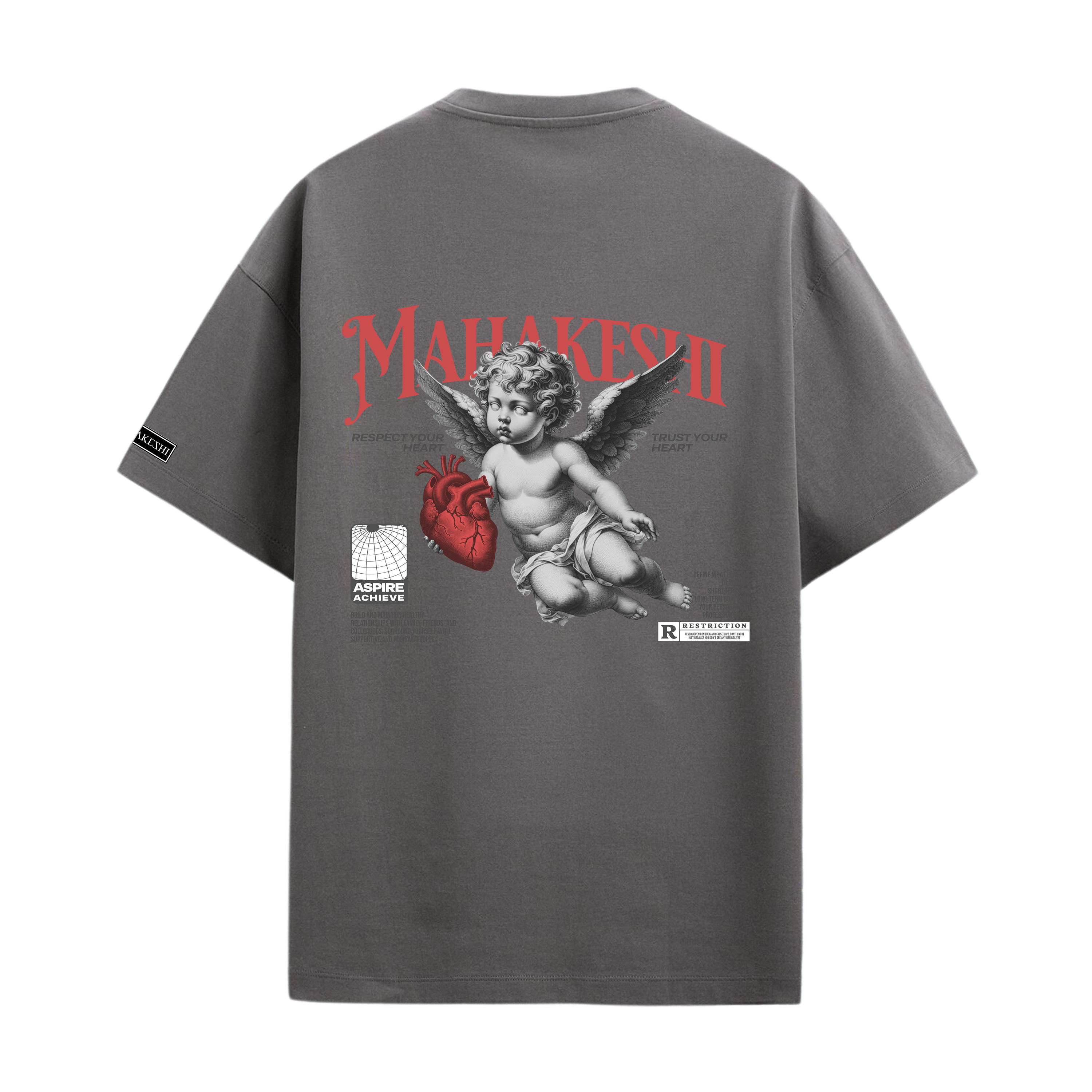 Oversized Angel Heart Red