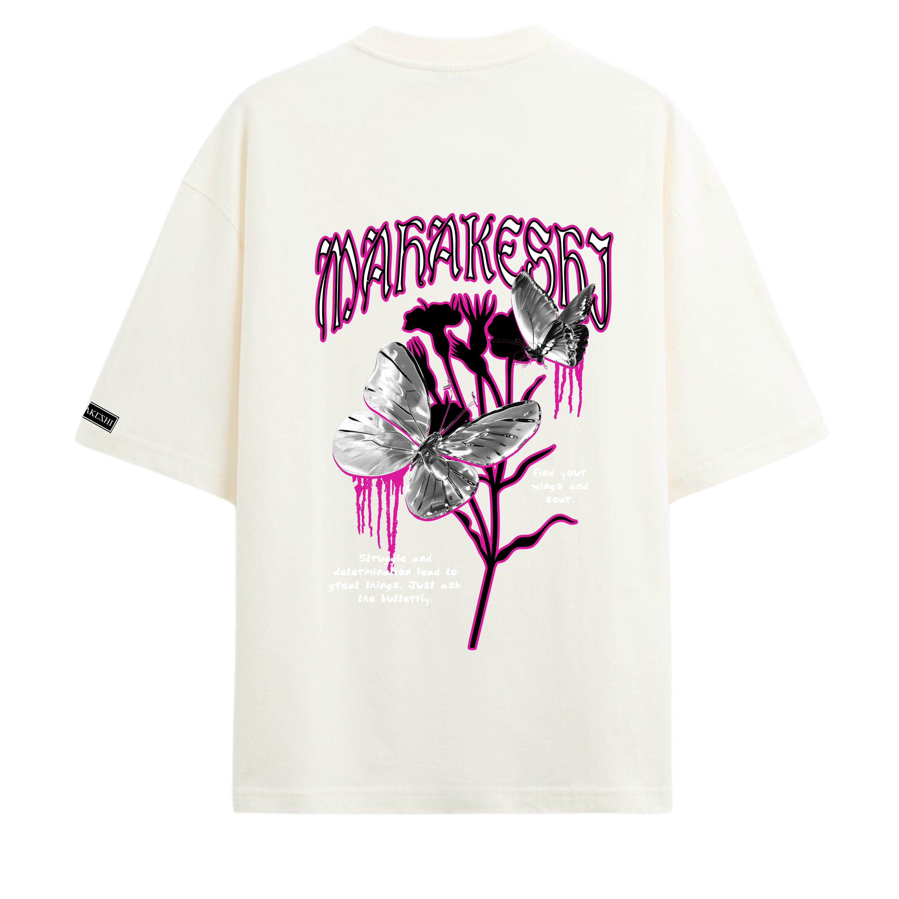 Oversized Butterflies and Flowers