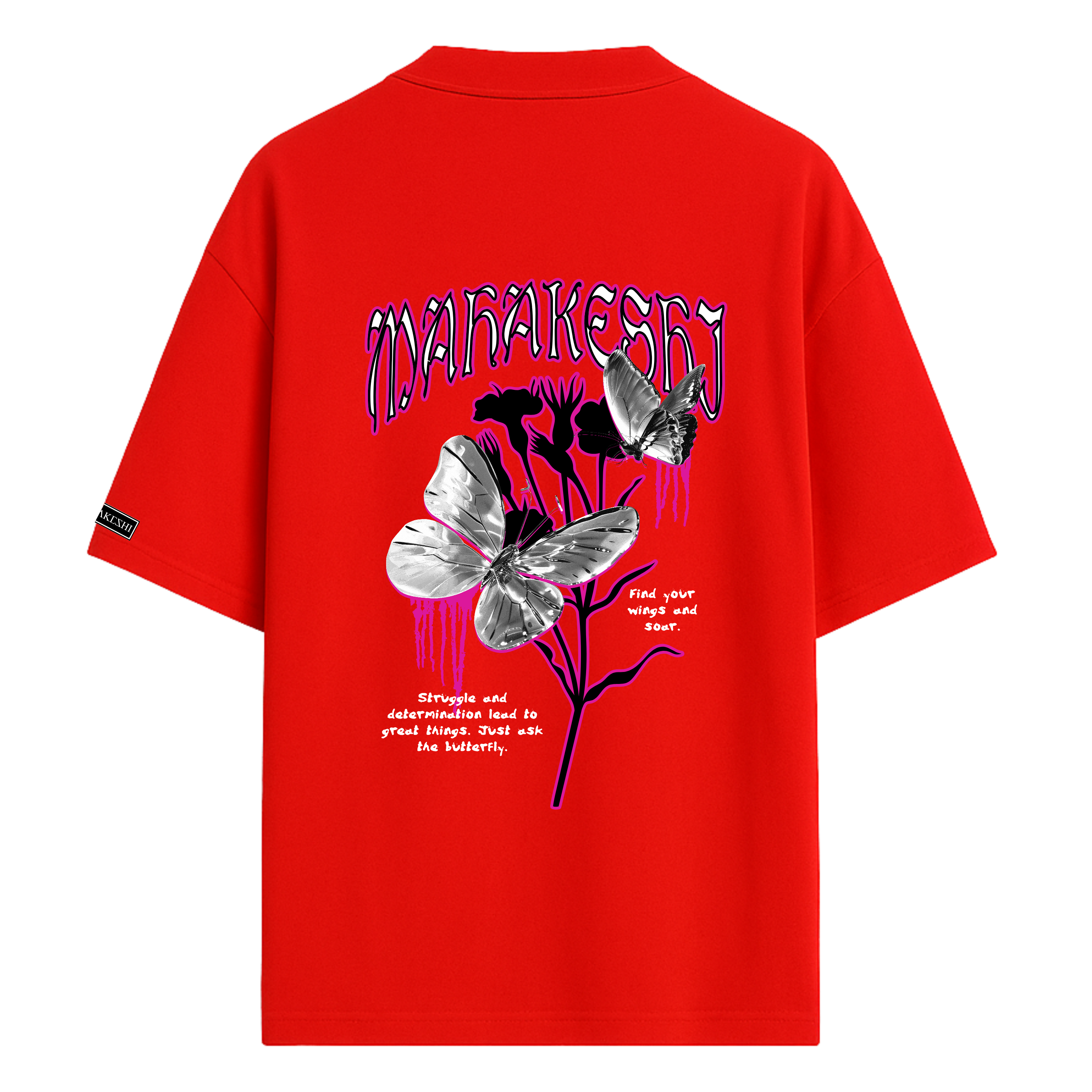 Oversized Butterflies and Flowers