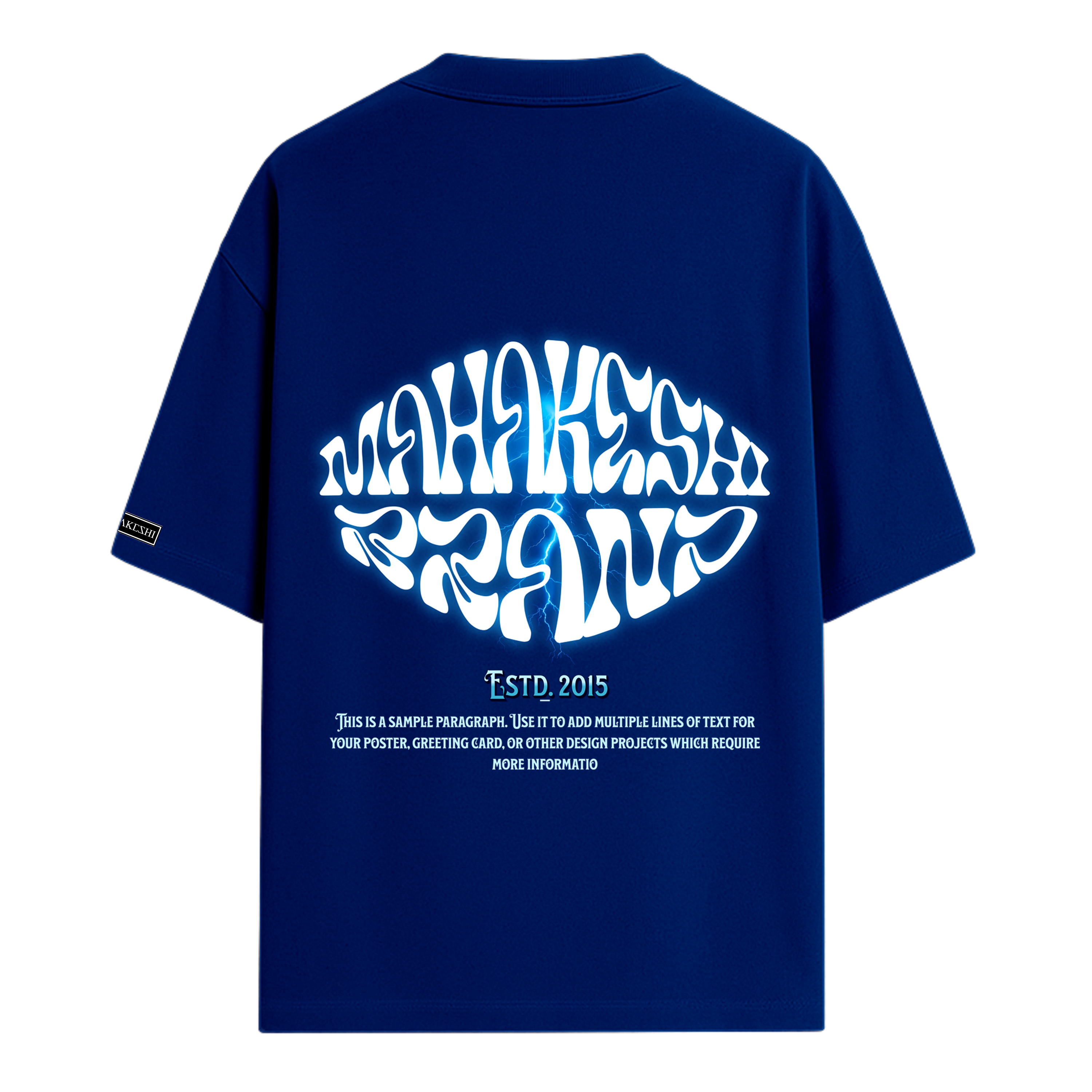 Oversized White Blue