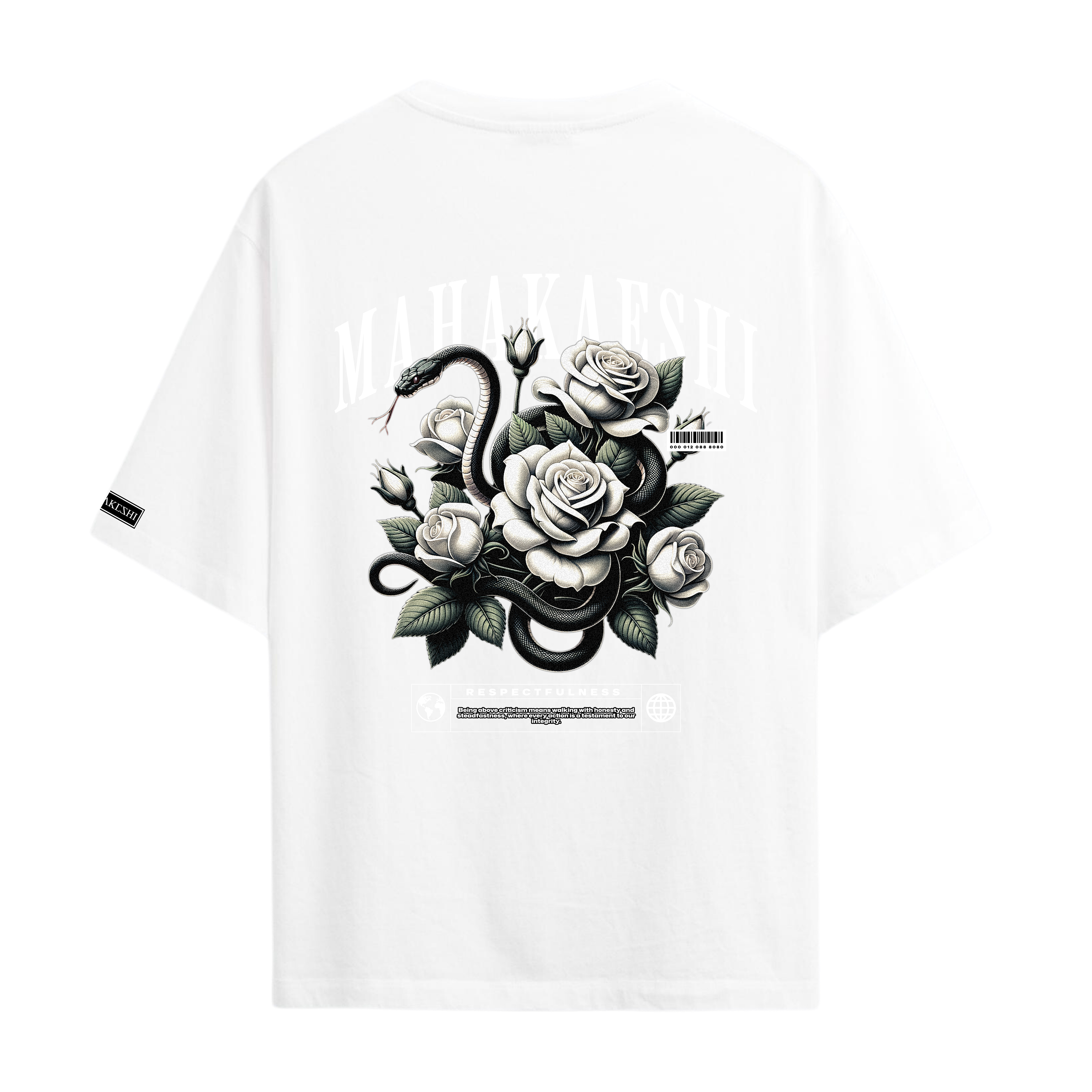 Oversized Snake entwined in flowers