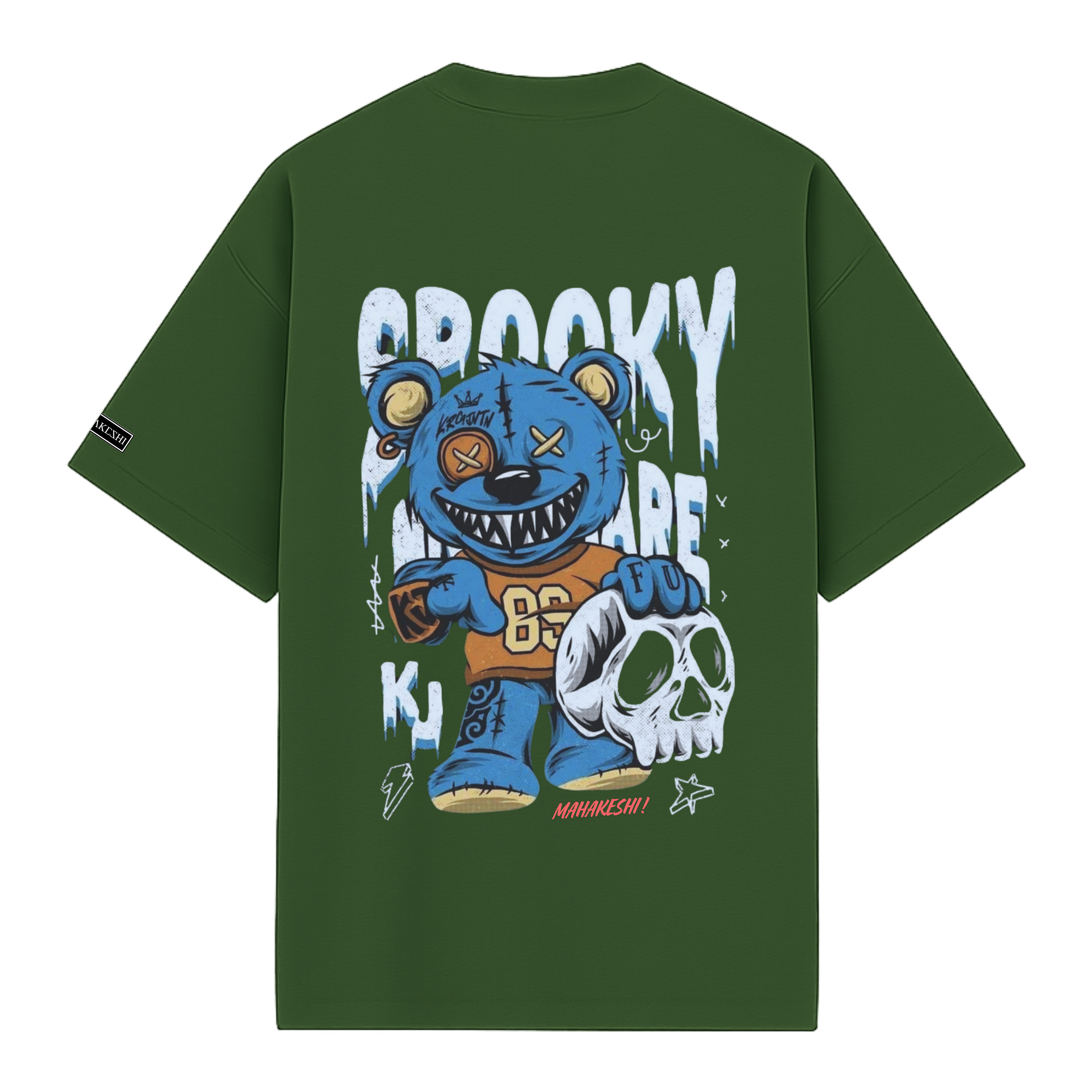 Oversized Bear Blue Skull