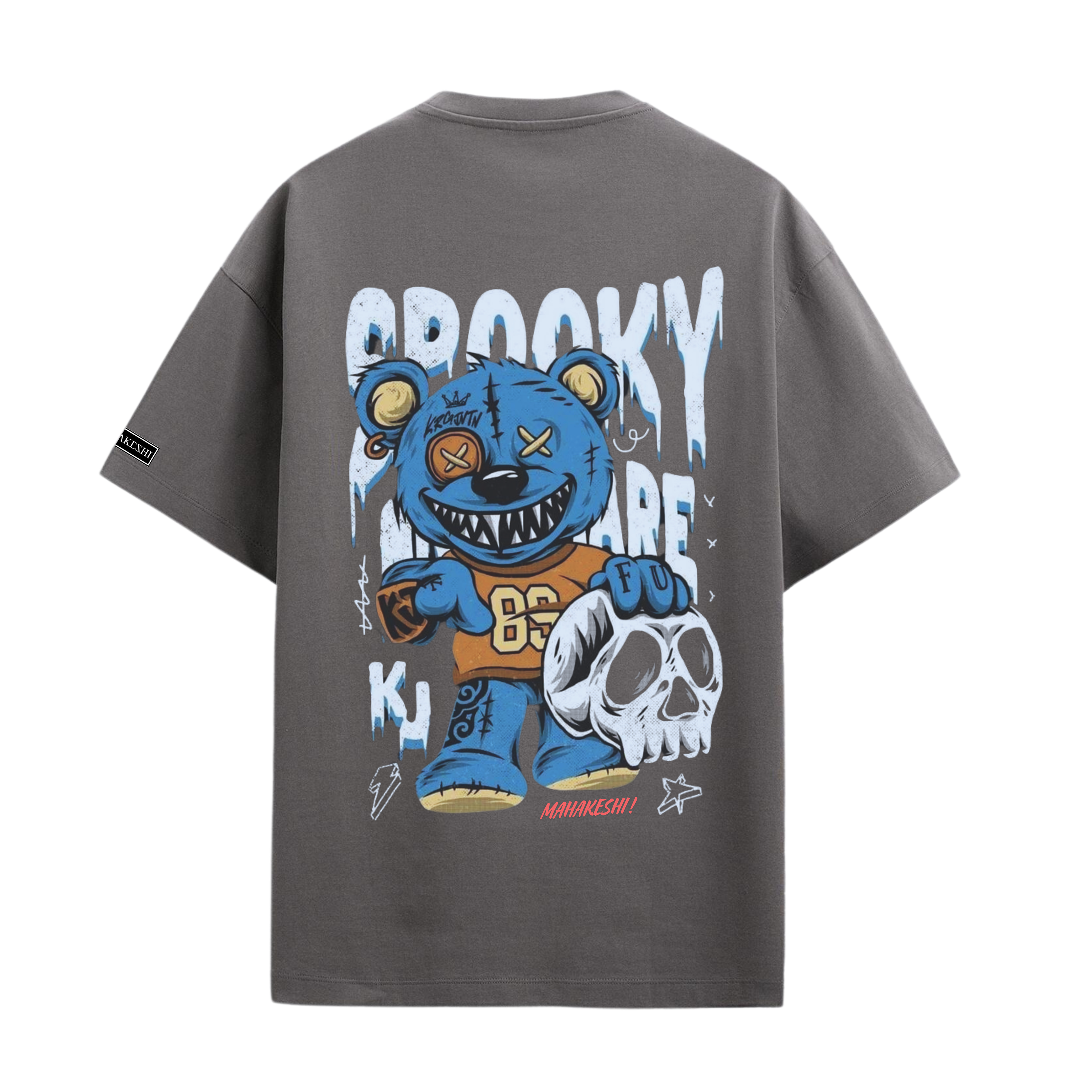 Oversized Bear Blue Skull