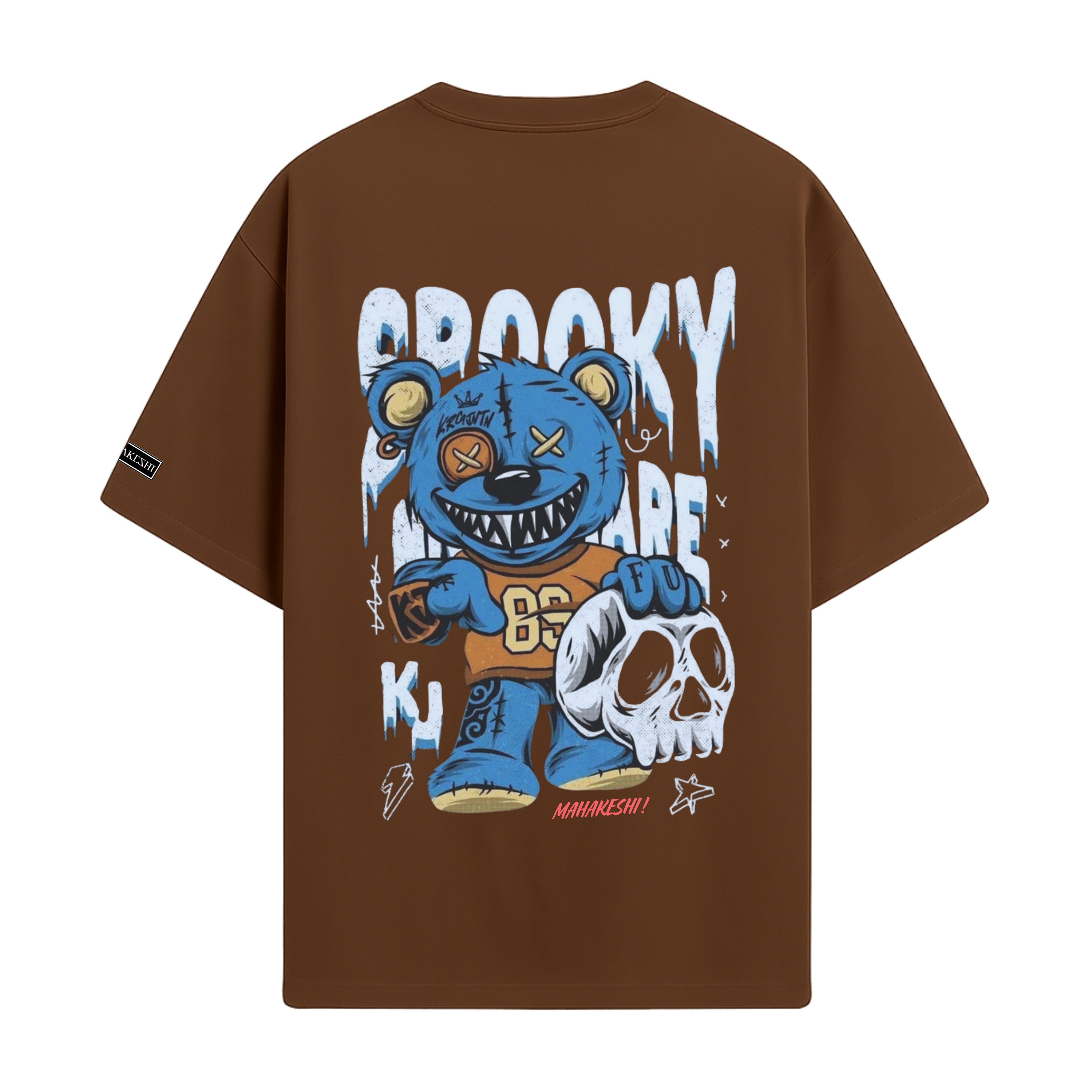 Oversized Bear Blue Skull