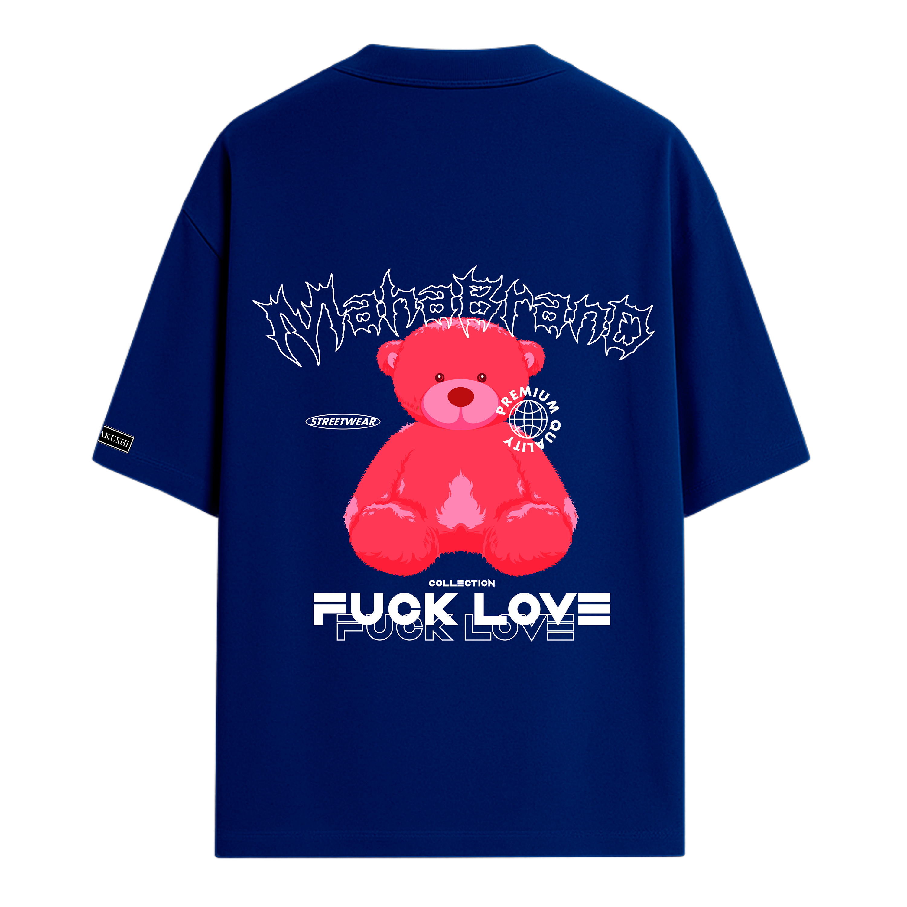 Oversized Bear Pink White
