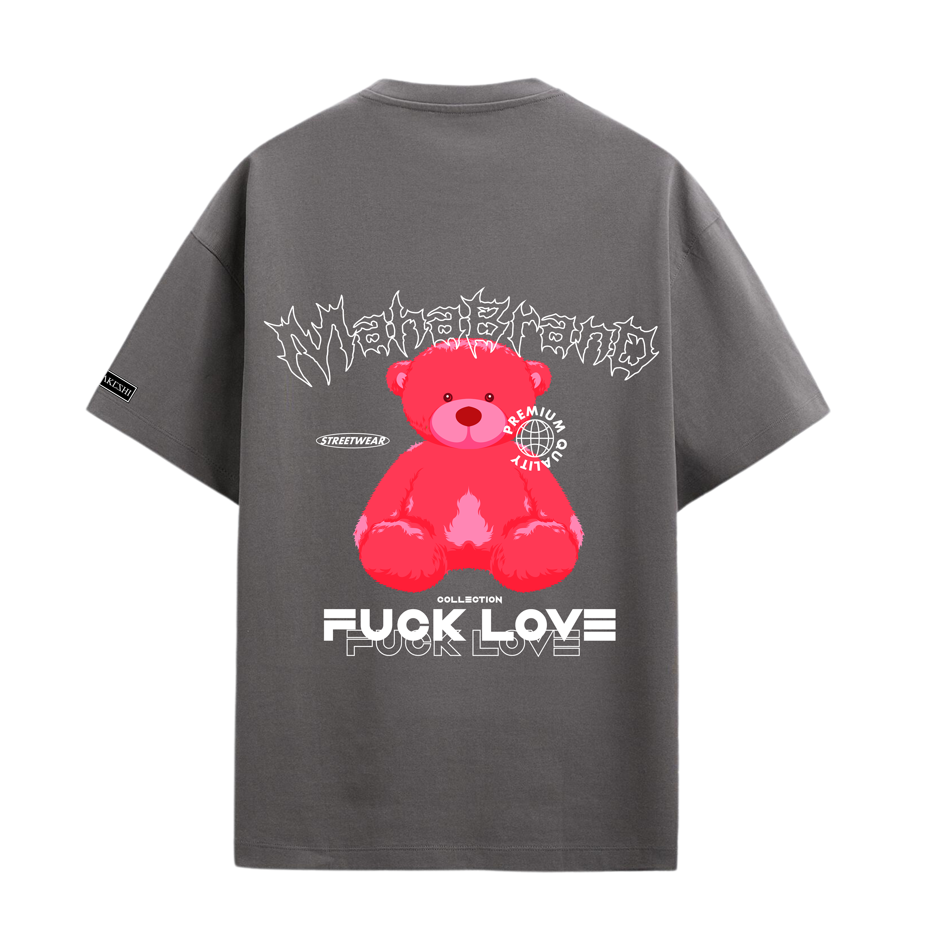 Oversized Bear Pink White